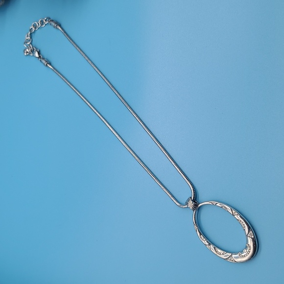 Brighton "SWINGING SIXTIES" Oval Reversible Pendant w Swarovski Crystals Retired - Picture 2 of 10